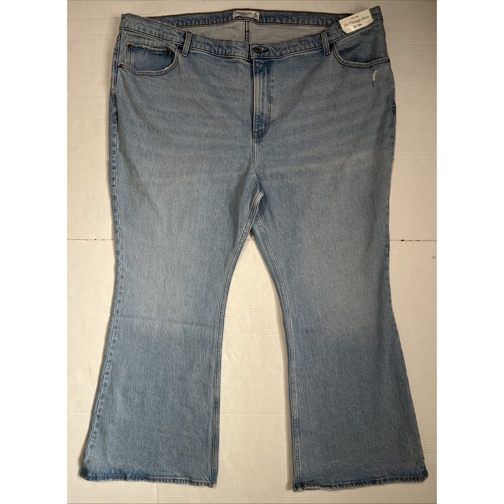 Abercrombie & Fitch The Vintage Flare Ultra High Rise Blue Jeans Size 37 24s New